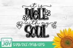Well with my soul svg, Christian quote svg, Religious svg Product Image 3