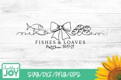 Jesus feeds the 5,000 t-shirt design, continuous line art Product Image 1