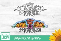 Pumpkin Patch Crew svg, continuous line art, fall shirt art Product Image 1
