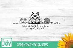 life is better with a himalayan svg, continuous line art Product Image 1