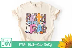 Faith over fear png, Christian Halloween sublimation, faith Product Image 1