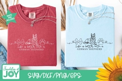 Life is better with a German Shephard svg, continuous line Product Image 2