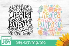 Created with a purpose svg, wildflower christian shirt png Product Image 1