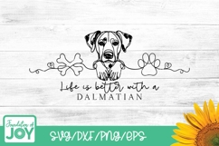 Life is better with a dalmatian png, continuous line art Product Image 1