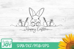 Happy Easter Line art svg, easter png, continuous line art Product Image 1