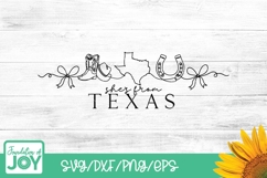 She's from Texas svg, continuous line art, trendy texas png Product Image 1