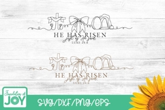 He has Risen png, continuous line art, Easter t-shirt art Product Image 1