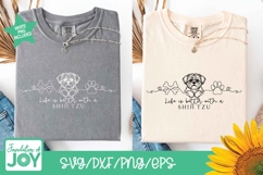 life is better with a shih tzu, monoline svg, png, esp, dxf Product Image 4