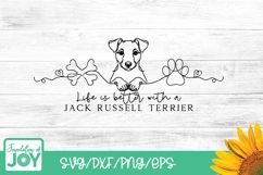 Life is better with a Jack Russell Terrier svg, monoline png Product Image 1
