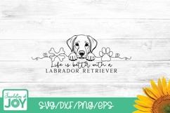 Life is better with a labrador retriever, monoline svg, png Product Image 1