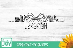 Librarian png, continuous line art, school librarian svg Product Image 1