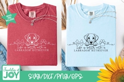 Life is better with a labrador retriever, monoline svg, png Product Image 4