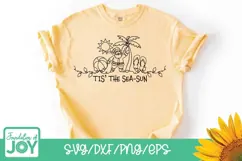 Tis the Season svg, Continuous Line svg, Sun png, Color svg Product Image 2