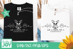 Life is better with a chihuahua svg, continuous line png Product Image 2