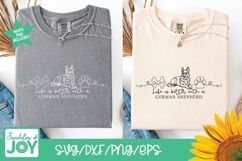 Life is better with a German Shephard svg, continuous line Product Image 3