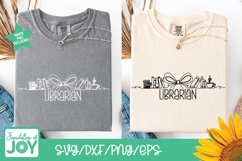 Librarian png, continuous line art, school librarian svg Product Image 2