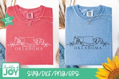 She's from Oklahoma svg, continuous line art, cowgirl png Product Image 2