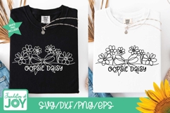 Oopsie Daisy svg, continuous line png, flower line art Product Image 2