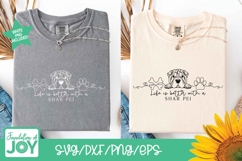 life is better with a shar pei, monoline svg, png, esp, dxf Product Image 2