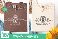 Life is better with a Cocker Spaniel png, continuous line Product Image 2