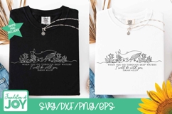 God's with you though deep waters svg, continuous line png Product Image 2