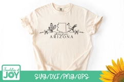 She's from Arizona svg, Continuous line png, Arizona Outline Product Image 2
