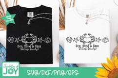 Feeling Beachy svg, png, funny beach quote, crab line art Product Image 2