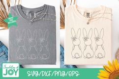 Three bunnies png, multicolor bunny trio, easter bunny png Product Image 2