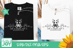 Life is better with a Schnauzer svg, continuous line png Product Image 2