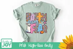 Faith over fear png, Christian Halloween sublimation, faith Product Image 2