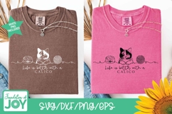 life is better with a calico cat svg, continuous line art Product Image 3