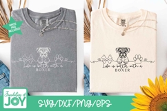 Life is better with a Boxer svg, continuous line art png Product Image 2