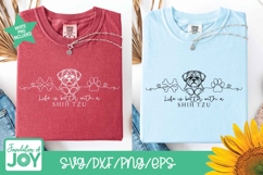 life is better with a shih tzu, monoline svg, png, esp, dxf Product Image 3