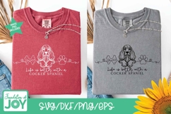 Life is better with a Cocker Spaniel png, continuous line Product Image 3