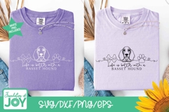 Life is better with a Basset Hound png, continuous line svg Product Image 3