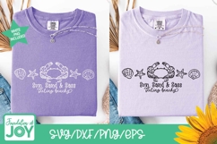Feeling Beachy svg, png, funny beach quote, crab line art Product Image 3