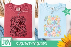 Created with a purpose svg, wildflower christian shirt png Product Image 3