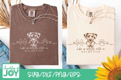 Life is better with a dalmatian png, continuous line art Product Image 3