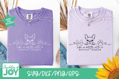 Life is better with Boston Terrier svg, continuous line png Product Image 3