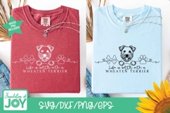 Life is better with a Wheaten Terrier svg, continuous line Product Image 3