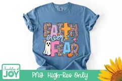 Faith over fear png, Christian Halloween sublimation, faith Product Image 3