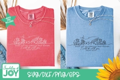 God's with you though deep waters svg, continuous line png Product Image 3