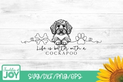 Life is Better with a Cockapoo png, continuous line art Product Image 1