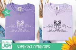Life is better with a Long Hair Chihuahua png, monoline svg Product Image 3