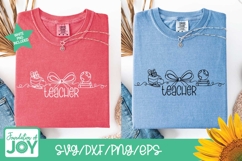 teacher svg, monoline art, teacher line art, apple svg Product Image 3