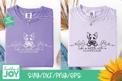 Life is better with a Schnauzer svg, continuous line png Product Image 3