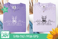 Life is better with a Scottish Terrier svg, continuous line Product Image 3