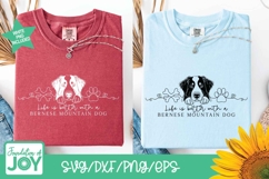 Life is better with a Bernese svg, continuous line art Product Image 3