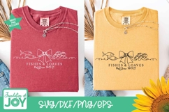 Jesus feeds the 5,000 t-shirt design, continuous line art Product Image 4