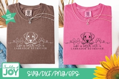 Life is better with a labrador retriever, monoline svg, png Product Image 3